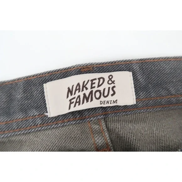 Naked & Famous Weird Guy Hunter Stretch Selvedge Denim Jeans Mens 32 Red Lined - Picture 3 of 13